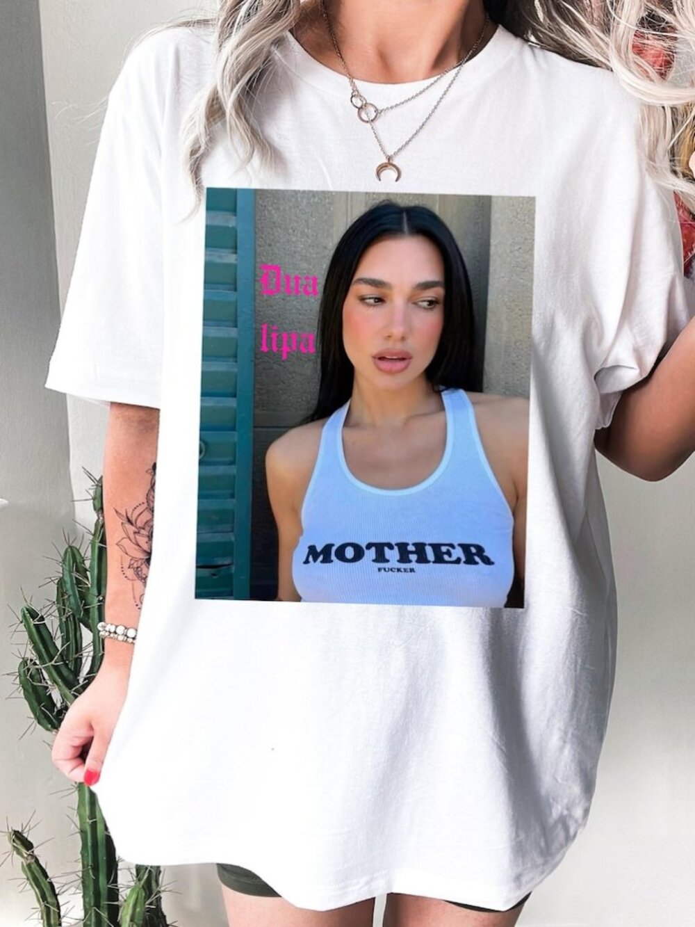 Dua Lipa Graphic T-Shirt, 100% Cotton Unisex Pop Music Tee